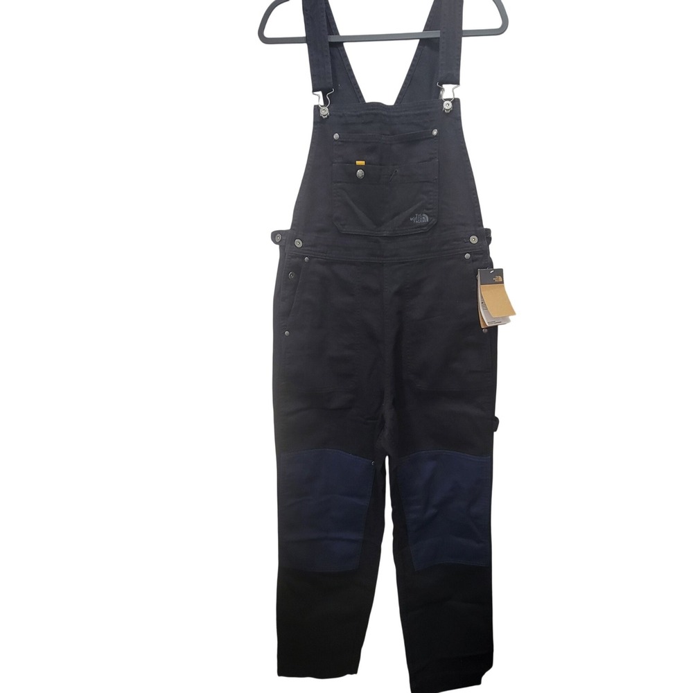 NWT The North Face Womens Field Overalls‎ Black Summit Navy Medium Double Knee
